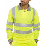 Long Sleeved Safety Polo Shirt High vis Clothing