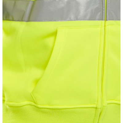 Safety Full-Zip Hooded Sweat shirt High vis Clothing