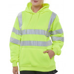 Safety Overhead Hooded Sweat shirt High vis Clothing