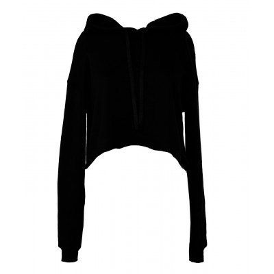 Women's cropped fleece hoodie Overhead