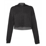 Women's cropped fleece hoodie Overhead