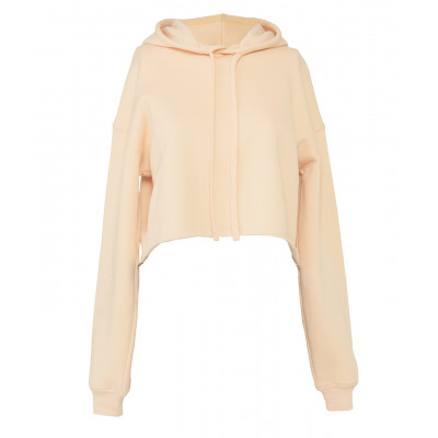 Women's cropped fleece hoodie Overhead