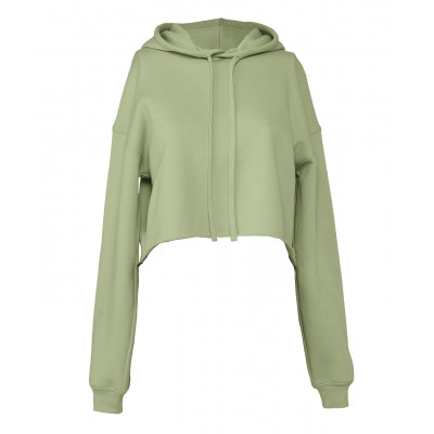 Women's cropped fleece hoodie Overhead