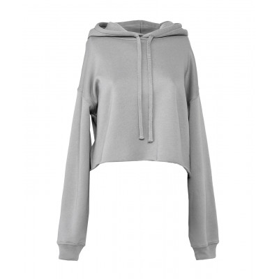 Women's cropped fleece hoodie Overhead