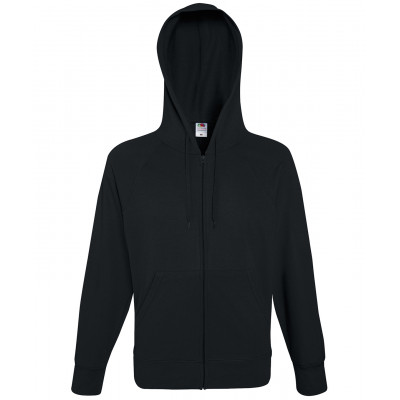 Lightweight hooded sweatshirt jacket Zipped