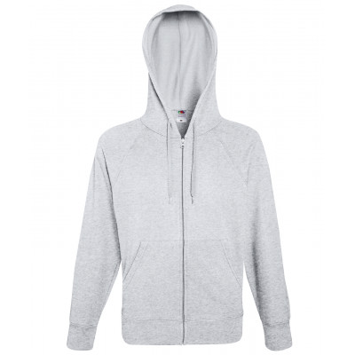 Lightweight hooded sweatshirt jacket Zipped