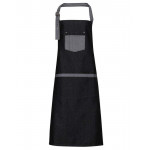 Domain contrast denim bib apron Aprons