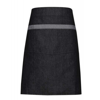 Domain contrast denim waist apron Aprons