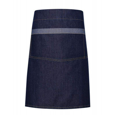 Domain contrast denim waist apron Aprons