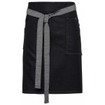 Division waxed-look denim waist apron Aprons