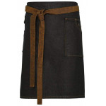 Division waxed-look denim waist apron Aprons