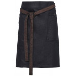 Division waxed-look denim waist apron Aprons