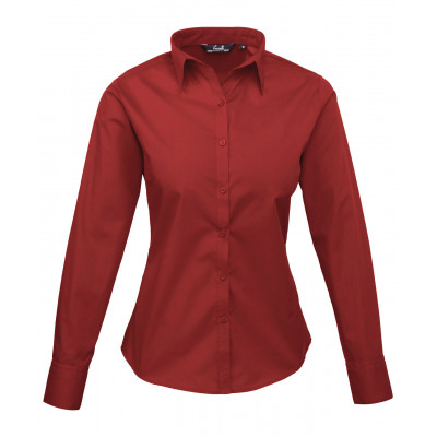 Premier Women's Poplin Long Sleeve Blouse Shirts & Blouses