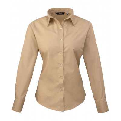 Premier Women's Poplin Long Sleeve Blouse Shirts & Blouses