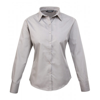 Premier Women's Poplin Long Sleeve Blouse Shirts & Blouses