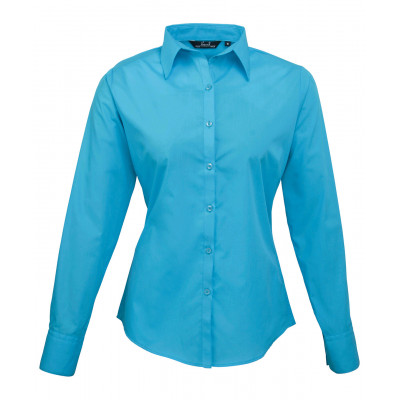 Premier Women's Poplin Long Sleeve Blouse Shirts & Blouses