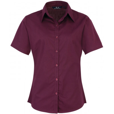 Premier Women's Short Sleeve Poplin Blouse Shirts & Blouses