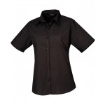 Premier Women's Short Sleeve Poplin Blouse Shirts & Blouses