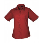 Premier Women's Short Sleeve Poplin Blouse Shirts & Blouses