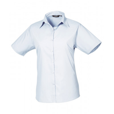 Premier Women's Short Sleeve Poplin Blouse Shirts & Blouses