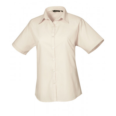 Premier Women's Short Sleeve Poplin Blouse Shirts & Blouses