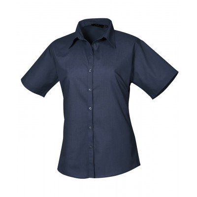 Premier Women's Short Sleeve Poplin Blouse Shirts & Blouses