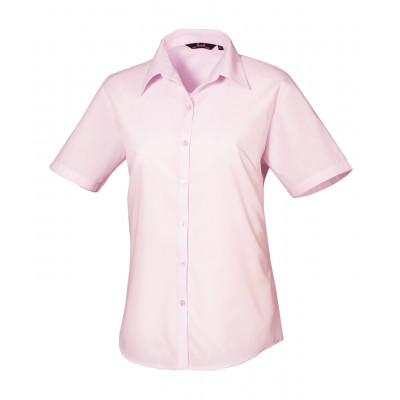 Premier Women's Short Sleeve Poplin Blouse Shirts & Blouses