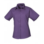 Premier Women's Short Sleeve Poplin Blouse Shirts & Blouses