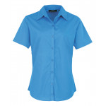 Premier Women's Short Sleeve Poplin Blouse Shirts & Blouses