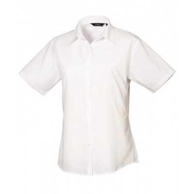 Premier Women's Short Sleeve Poplin Blouse Shirts & Blouses