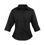 Premier Women's ¾ Sleeve Poplin Blouse Shirts & Blouses