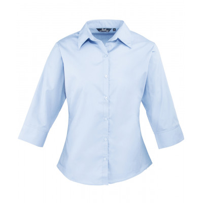 Premier Women's ¾ Sleeve Poplin Blouse Shirts & Blouses