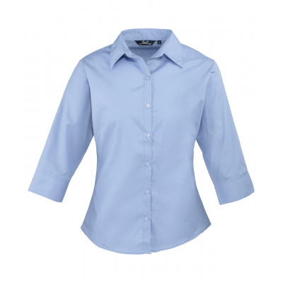 Premier Women's ¾ Sleeve Poplin Blouse Shirts & Blouses