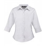 Premier Women's ¾ Sleeve Poplin Blouse Shirts & Blouses