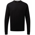 Crew neck cotton-rich knitted sweater Knitwear