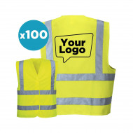 100 high vis vest pack