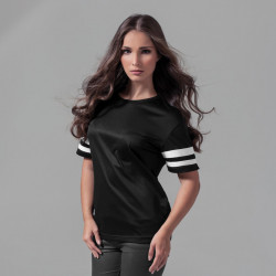 Women's mesh stripe tee