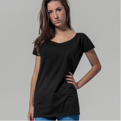 Women's wide neck tee Standard Sleeve Tees