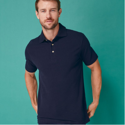 Henbury Classic cotton piqué polo with stand-up collar Short Sleeve Polos