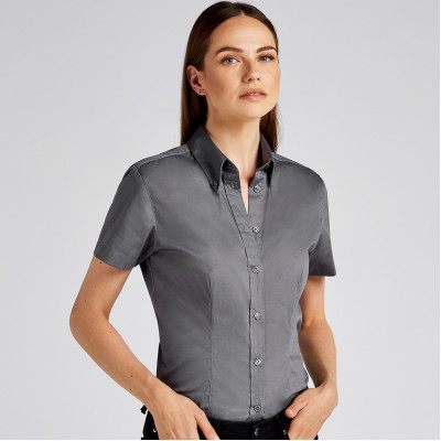 Kustom Kit  Corporate Oxford blouse short sleeved Shirts & Blouses