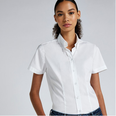 Kustom Kit  Corporate Oxford blouse short sleeved Shirts & Blouses