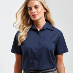 Premier Women's Short Sleeve Poplin Blouse Shirts & Blouses