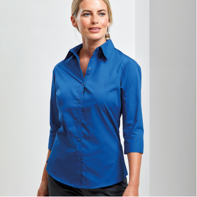 Premier Women's ¾ Sleeve Poplin Blouse Shirts & Blouses