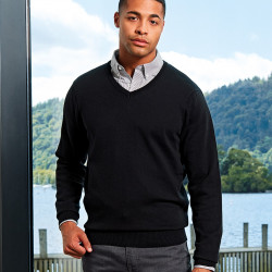 V-neck knitted sweater