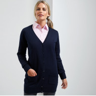 Women's longline knitted cardigan