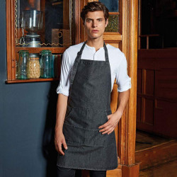 Jeans stitch bib apron