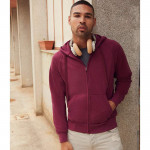 Lightweight hooded sweatshirt jacket Zipped