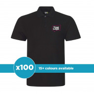 100 polo shirt pack
