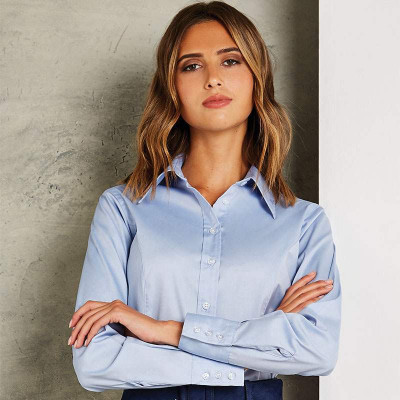 Kustom Kit Corporate Oxford blouse long sleeved Shirts & Blouses