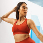Women's TriDri® seamless '3D fit' multi-sport sculpt solid colour bra Sports & Fitness